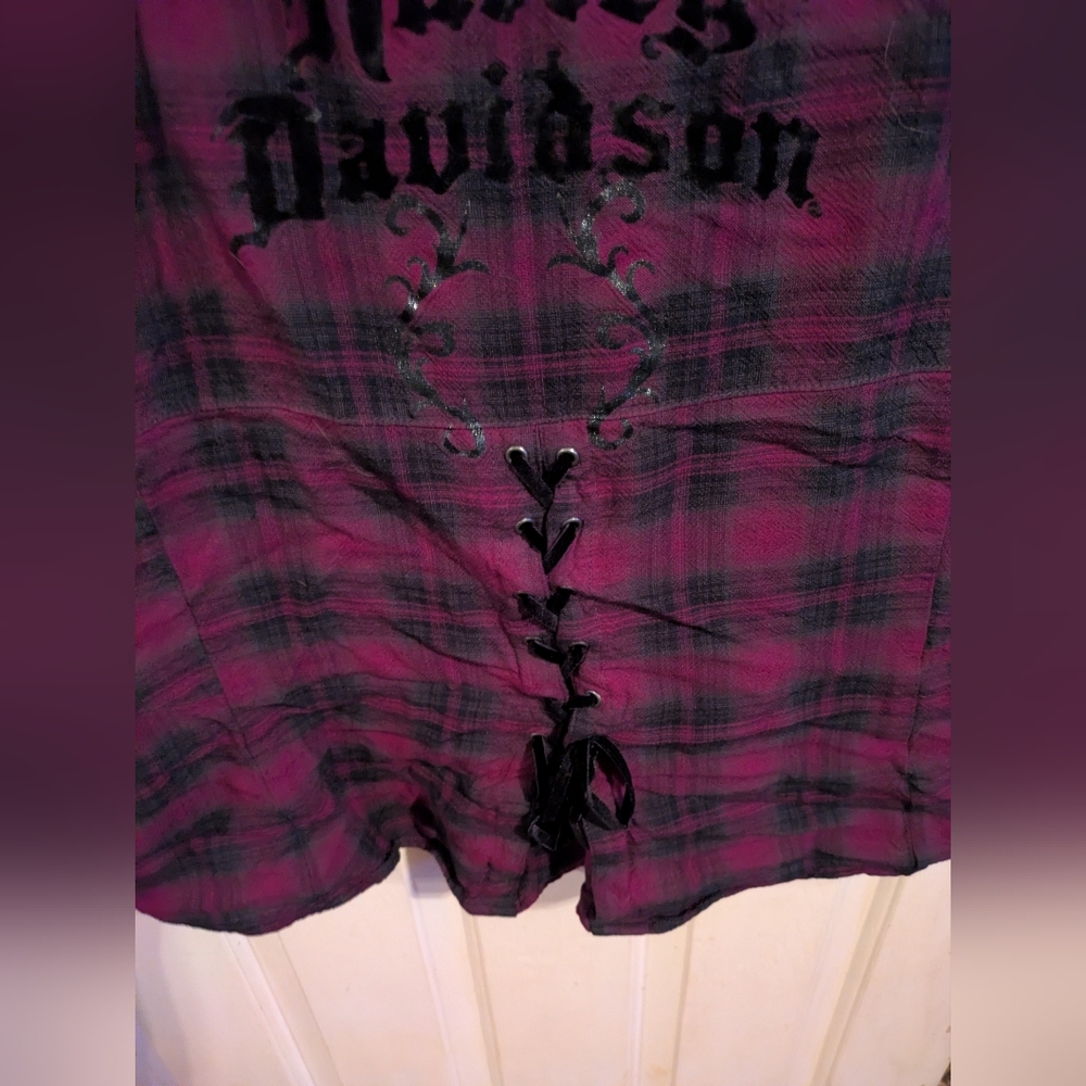Purple Harley Davidson Vest Top - Picture 4 of 7